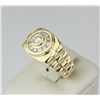 Image 1 : 14K Yellow Gold Rolex style Diamond ring