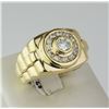 Image 2 : 14K Yellow Gold Rolex style Diamond ring