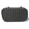 Image 4 : Chanel Charcoal and Tan Wicker Rattan Basket Handbag