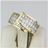 Image 6 : 14K Yellow Gold 4.50 Ct Invisible set Diamond Ring