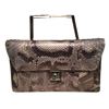 Image 4 : Judith Leiber Silver Grey Snakeskin Python Three way Handbag