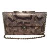 Image 5 : Judith Leiber Silver Grey Snakeskin Python Three way Handbag
