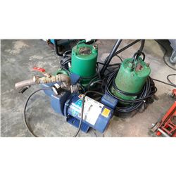 THREE ELECTRIC PUMPS