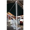 Image 3 : 10 FOOT RETRACTABLE AWNING, GREEN WITH WHITE FRAME