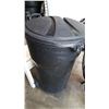 Image 2 : RUBBERMAID STRONG BOX GARBAGE CAN, 2 PATIO STOOLS, AND CUSHIONS