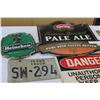 Image 2 : LOT OF VINTAGE AND OTHER SIGNS, AND LICENSE PLATES