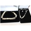 Image 1 : SIGNATURE COLLECTIONS NECKLACE AND EARRING SET, AND PEARL NECKLACE