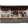 Image 2 : JEWELLRY BOX W/ RHINESTONE AND OTHER JEWELLRY
