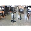Image 2 : NEW PAIR ASHLEY SIGNATURE DESIGN MODERN BENTWOOD AND BROWN LEATHER BAR STOOLS, RETAIL $299 EACH