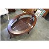 Image 2 : OVAL GLASS TOP COFFEE TABLE