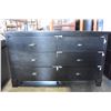 Image 1 : NEW ASHLEY SIGNATURE DESIGN DARK DISTRESSED 6 DRAWER DRESSER, RETAIL $799