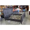 Image 2 : KING SIZE MAGNUSSEN HOME BY ASHLEY FURNITURE BED FRAME, RECLAIMED DARK STAINED SOLID WOOD