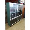Image 2 : 72" BY 72" ILLUMINATED GLASSDOOR DISPLAY CABINET W/ SHELVES