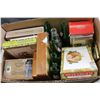 Image 2 : BOX OF COLLECTIBLE SODA BOTTLES AND CIGAR BOXES AND TINS