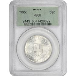 1936 York 50¢ Commemorative. MS-66 PCGS. GH.