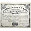 Image 1 : Merchants Exchange of St. Louis Certificate of membership. 1892. About Uncirculated. Cancelled.