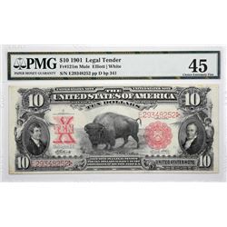 Fr. 121m. 1901 $10 Legal Tender Note. PMG Choice Extremely Fine 45.
