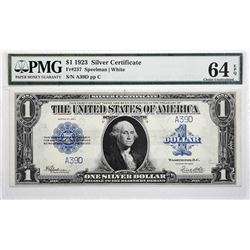 Fr. 237. 1923 $1 Silver Certificate. PMG Choice Uncirculated 64 EPQ. Low Serial Number.