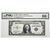 Image 1 : Fr. 1607. 1935 $1 Silver Certificate. PMG Gem Uncirculated 66 EPQ. Low Serial Number.