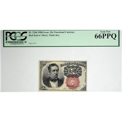 Fr. 1266. 10 Cent. Fifth Issue. PCGS Currency Gem New 66 PPQ.