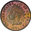 Image 1 : 1881 Indian 1¢. Proof-64 RB NGC.
