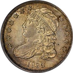 1835 Capped Bust 10¢. JR-6. Rarity-4. MS-62 PCGS. CAC.