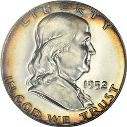 1952 Franklin 50¢. Proof-67 NGC.