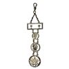 Image 1 : Cut-Out. Three-Coin Fob with Badge at Top. Length: 6”. Overall EF.