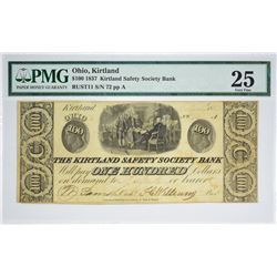 A Second High Grade $100 Kirtland Note. 1837 $100 Kirtland Safety Society Bank. Kirtland, OH. Nyholm