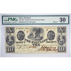 Tied for Second Finest $10 Countersigned Kirtland Notes. 1837 $10 Kirtland Safety Society Bank. Kirt