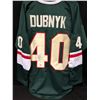 Image 1 : DEVYN DUBNYK SIGNED MINNESOTA WILD CUSTOM JERSEY (BECKETT COA)