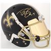 Image 1 : Drew Brees signed New Orleans Saints full size custom helmet with mirrored visor ( jsa coa)