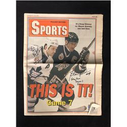 1993 GAME 7 SPORTS MAGAZINE SIGNED BY GILMOUR, POTVIN