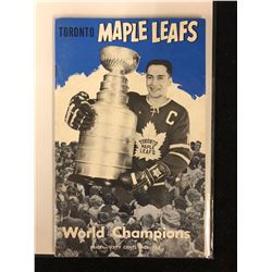 VINTAGE TORONTO MAPLE LEAFS CUP CHAMPS YEARBOOK