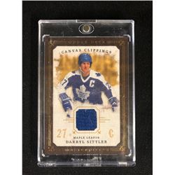 1UPPER DECK MASTERPIECES CANVAS CLIPPING GAME WORN JERSEY CARD DARRYL SITTLER