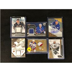 NHL GAME WORN JERSEY CARD LOT