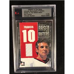 2006 IN THE GAME RON FRANCIS GAME WORN JERSEY CARD 11/25