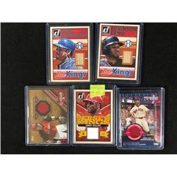 MLB GAME USED BAT AND JERSEY CARD LOT (STARS)