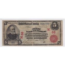 1902 $5 Bank of Portsmouth Note