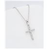 Image 3 : 14KT White Gold 0.25ctw Diamond Pendant with Chain