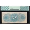 Image 2 : 1863 $20 Confederate States of America Note PCGS 53PPQ