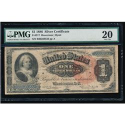 1866 $1 Martha Washington Silver Certificate PMG 20