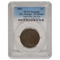 1803 Draped Bust Large Cent PCGS XF Details