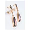 Image 6 : Levian 14KT Rose Gold Amethyst and Diamond Earrings