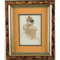 JACQUES GASTON DUCHAMP VILLON (French, 1875-1963) FASHION LADY.