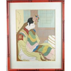 PAUL JACOULET (French, 1903-1960) “THE KOREAN BRIDE”.
