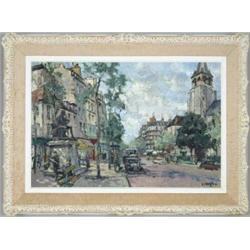 CONSTANTINE KLUGE (French, 1912-2003) “BOULEVARD ST. GERMAINE”.