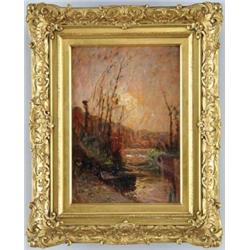 FRANCOIS-AUGUSTE RAVIER (French, 1814-1895) IMPRESSIONISTIC LANDSCAPE.