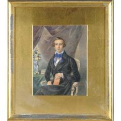 CANDIDE BLAIZE (French, 1795-1885) PORTRAIT OF A YOUNG MAN.