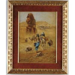 LUDWIG HANS FISCHER (Austrian, 1848-1915) TRAVELING UNDER THE SPHINX.
